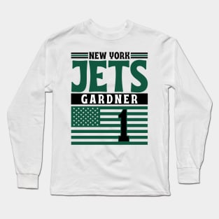 New York Jets Gardner 1 American Flag Football Long Sleeve T-Shirt